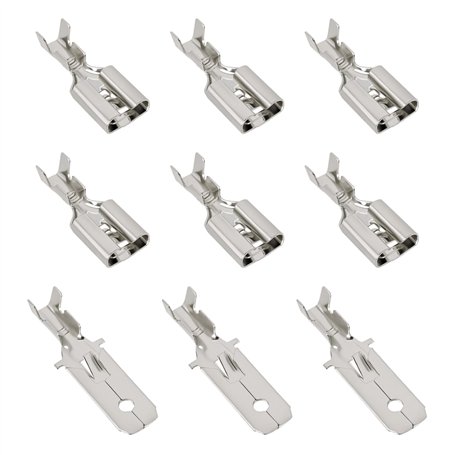 YINETTECH Lot de 50 Connecteurs à Sertir Plats de 6