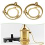YINETTECH 2PCS Abat-jours en Laiton pour Lampe de 60 Mm avec Fixations à Vis Sécurisées pour Lampes Suspendues Conceptions d'écl