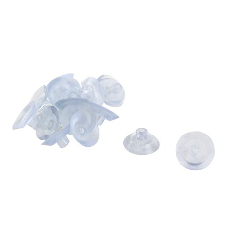 sourcingmap 20pcs Ventouses Anti-collision Transparente en Caoutchouc pour Verre Bureau Maison Coussinet Suspension à Ventouse 2