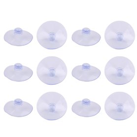 sourcingmap 12pcs Ventouses Anti-collision Transparente en Caoutchouc pour Verre Bureau Maison Coussinet Suspension à Ventouse V