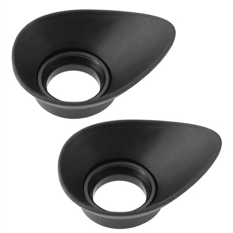 VGOL Lot de 2 oculaires de Rechange de Forme Ovale compatibles avec Le viseur D850 D810A D810 D800E D500 DF D5 D4S D4 D3X Noir