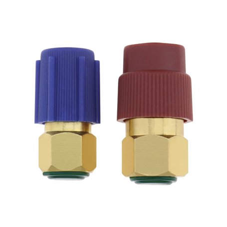 VGOL Lot de 2 adaptateurs R12 vers R134A côté Bas et Haut R12 vers R134A - Connecteur rétro Compatible avec la Plupart des véhic