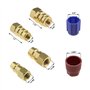 VGOL Lot de 2 adaptateurs R12 vers R134A côté Bas et Haut R12 vers R134A - Connecteur rétro Compatible avec la Plupart des véhic