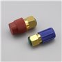 VGOL Lot de 2 adaptateurs R12 vers R134A côté Bas et Haut R12 vers R134A - Connecteur rétro Compatible avec la Plupart des véhic