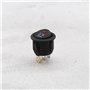 VGOL Lot de 5pcs Interrupteur à Bascule Rond 12V 20A 3 Broches Bouton-Poussoir Marche/Arrêt avec Voyant LED Rouge pour 20mm Diam