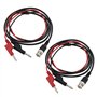 VGOL 2 Pièces Connecteur BNC Q9 Vers Double Fiche Banane Câble Coaxial Longueur Totale 131