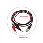 VGOL 2 Pièces Connecteur BNC Q9 Vers Double Fiche Banane Câble Coaxial Longueur Totale 131,5 Cm Longueur de Câble 36 Cm pour Osc