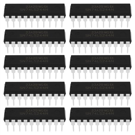 VGOL 10 Pilotes de Lot de Tampon Et de Ligne Octal SN74LS244N Circuit Intégré à 3 états Et 20 Broches Pilote de Tampon Octal à T