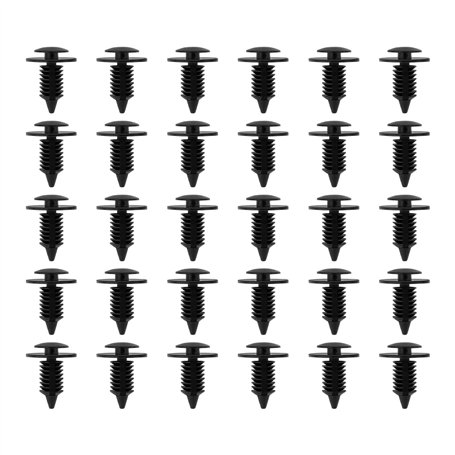 VGOL 30 Lot Clips Poussée pour Sapin Voiture Pièce Rechange Diamètre La Tige 9mm Longueur Totale 25mm Largeur 18