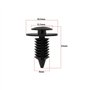 VGOL 30 Lot Clips Poussée pour Sapin Voiture Pièce Rechange Diamètre La Tige 9mm Longueur Totale 25mm Largeur 18,5mm Rivets Plas