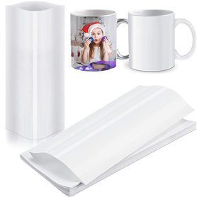Oidnvay 70 PièCes Film Emballage RéTractable par Sublimation 5X10 Pouces Film RéTractable Transfert Chaleur Sacs D'Emballage RéT