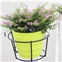 Erpmlyo 4 PièCes -Corps Suspendus JardinièRes Porte-Pots de Fleurs Plante Fer Supports ClôTure MéTal en Pot Support Monté Balcon