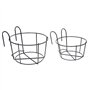 Erpmlyo 4 PièCes -Corps Suspendus JardinièRes Porte-Pots de Fleurs Plante Fer Supports ClôTure MéTal en Pot Support Monté Balcon