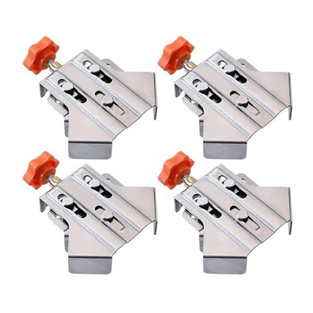 BOFRHME 4 Pinces de Positionnement de Charpentier pour Épissage de Panneaux de Bois Clips de Fixation à Angle Droit à 90 Degrés