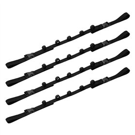 ROBMNE Support de Canne à Pêche Porte Canne Accessoire Pêche en Nylon Réglable pour Voiture - Noir - 4 Pièces