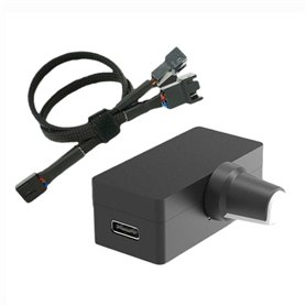 Jevina Régulateur de vitesse PWM 4 broches PWM Contrôle du ventilateur PWM Alimentation USB Type-C Option de refroidissement par