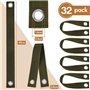 Qezodsx 32 Sangles D'Arbre 15,74 Pouces en Nylon Vert Armée pour Jalonner avec Œillet pour Jalonner les Jeunes Nouvellement Plan