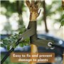 Qezodsx 32 Sangles D'Arbre 15,74 Pouces en Nylon Vert Armée pour Jalonner avec Œillet pour Jalonner les Jeunes Nouvellement Plan