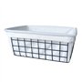 Qezodsx Panier de Rangement en Fer Panier de Rangement en Tissu 1 Paquet de Paniers en Métallique pour Le Rangement