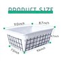 Qezodsx Panier de Rangement en Fer Panier de Rangement en Tissu 1 Paquet de Paniers en Métallique pour Le Rangement, Panier Orga