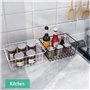 Qezodsx Panier de Rangement en Fer Panier de Rangement en Tissu 1 Paquet de Paniers en Métallique pour Le Rangement, Panier Orga