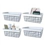Qezodsx Panier de Rangement en Fer Panier de Rangement en Tissu 1 Paquet de Paniers en Métallique pour Le Rangement, Panier Orga