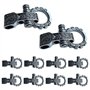 Jevina Lot de 10 boucles en paracorde - Bouchons à vis - Manille réglable - Pour bracelet en paracorde