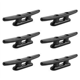 Giilayky 6 PièCes Taquet de Bateau Noir Taquets de Taquets de Quai de Bateau Taquet de Canoë Taquets en Nylon de 4 Pouces pour A