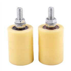 2PCS 50X70Mm PP en Acier Plat Roulement une Rouleaux Roue de Guidage 6201 M12 Vis pour Porte Coulissante éLectrique