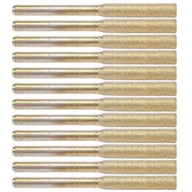Qeunrtiy 12 PièCes Meule de Meule 4.0Mm Plaqué Titane AffûTage Roues TronçOnneuse AffûTeuse Pierre Kit éLectrique