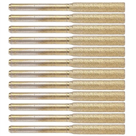 Qeunrtiy 12 PièCes Meule de Meule 4.0Mm Plaqué Titane AffûTage Roues TronçOnneuse AffûTeuse Pierre Kit éLectrique