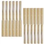 Qeunrtiy 12 PièCes Meule de Meule 4.0Mm Plaqué Titane AffûTage Roues TronçOnneuse AffûTeuse Pierre Kit éLectrique