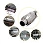 Qeunrtiy Convertisseur Catalytique Universel D'EntréE/Sortie, avec Port O2 et Bouclier Thermique 53004 Convertisseur Catalytique