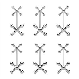 Ksrnsne 6 PièCes SéRies en Alliage de Repose CuillèRes Support Fourchettes Porte-Couteaux Support Support MéTal Artisanat DéCora