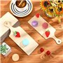 EIAOSI - Mini planche à découper avec métier en bois non traité, mini planches à charcuterie, pagaie blanche, petite planche à d