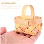 Wanjorlay 12 PièCes SéRies Copeaux de Bois Mini Paniers Paniers TisséS Manuels Ornements BoîTe de Rangement de Bonbons