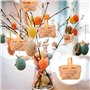 Wanjorlay 12 PièCes SéRies Copeaux de Bois Mini Paniers Paniers TisséS Manuels Ornements BoîTe de Rangement de Bonbons