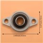 Lobamop Lot de 4 roulements auto-alignés KFL001 12 mm avec palier à bride en alliage de zinc - Boîtier de roulement rhombique