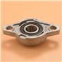 Lobamop Lot de 4 roulements auto-alignés KFL001 12 mm avec palier à bride en alliage de zinc - Boîtier de roulement rhombique