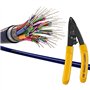 Hopbucan Lot de 5 pinces à dénuder 3 ports en fibre optique / / câble FTTH Outils de dénudage de fibre optique