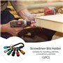 Hopbucan Lot de 12 porte-embouts hexagonaux de 6,35 mm, porte-clé, barre d'extension pour tournevis, adaptateur de douille