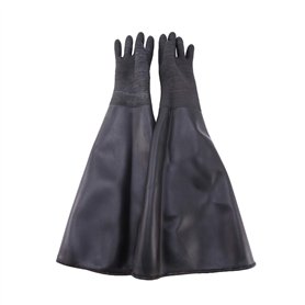 Nvanvmm Gants de sablage en caoutchouc noir à rayures abrasives pour armoire de sablage 65 x 30 cm