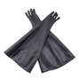 Nvanvmm Gants de sablage en caoutchouc noir à rayures abrasives pour armoire de sablage 65 x 30 cm