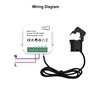 Niukuyu Tuya Smart Life ZigBee Compteur D'éNergie 80A avec Pince de Transformateur de KWh Moniteur de Statistiques D'éLectricité