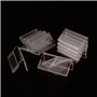 Myqqhbs Lot de 50 mini porte-étiquettes transparents en plastique acrylique 2 x 4 cm
