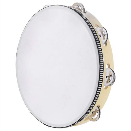 Wanjorlay Tambourin 10 Pouces Hand Drum Bell Tambourin Jingles Percussion Musical Educational Instrument For Adults