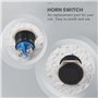 Geieold Bouton Poussoir Interrupteur Noir 16mm 12V Pour Voiture Auto