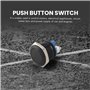 Geieold Bouton Poussoir Interrupteur Noir 16mm 12V Pour Voiture Auto
