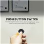 Geieold Bouton Poussoir Interrupteur Noir 16mm 12V Pour Voiture Auto