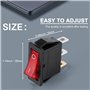 Geieold Interrupteur a bascule ON OFF Bipolaire 28x10mm 250V 15A ROUGE 3 Bornes